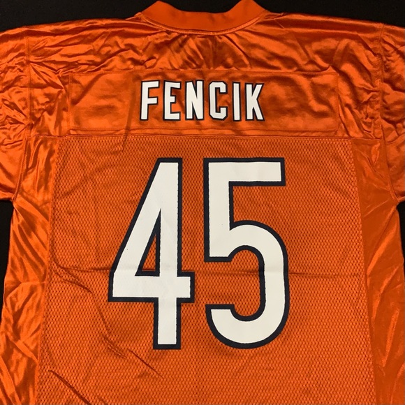 SOLD Rare Reebok Gary Fencik Chicago Bears #45 Orange Alternate NFL Jersey MeN M - Picture 6 of 7